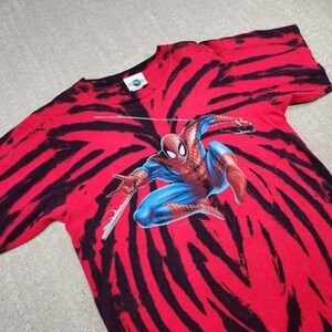 Vintage Spider Man Shirt Adult Medium Universal Studios Single Stitch Tie Dye